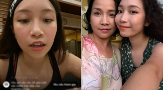 Lộ nhan sắc thật lúc 'không nổi loạn' của con gái diva Mỹ Linh qua sóng livestream