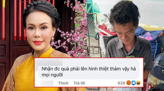 Việt Hương đáp trả khi bị cho là bắt người dân nhận quà từ thiện 'diễn' vẻ thảm hại để chụp ảnh