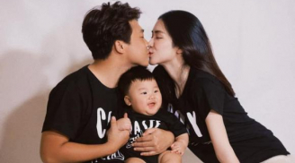 Hòa Minzy hiếm hoi tiết lộ ảnh ngọt ngào của gia đình, nụ hôn của bố mẹ bị lu mờ trước con trai