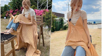 Loạt mỹ nhân châu Á bất ngờ lăng xê mốt quần jeans trong váy đầy cá tính