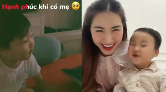 Hòa Minzy xúc động khi quý tử hơn 1 tuổi bày tỏ tình cảm: 'Hạnh phúc khi có mẹ'