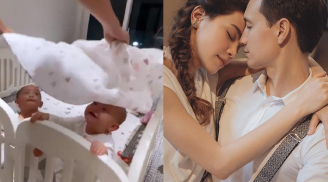 Kim Lý ra sức làm trò mua vui cho các con, Lisa phấn khích nhảy cực sung