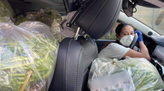 Nam Thư dùng xe tiền tỷ chở rau củ cứu trợ bà con, tiết lộ câu chuyện đặc biệt khi đi từ thiện