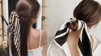 Gợi ý một vài kiểu tóc đơn giản được biến tấu với khăn lụa theo phong cách Hàn
