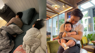 Cường Đô La hoang mang khi nhìn thấy dáng ngủ của mình và con gái Suchin lúc thức dậy