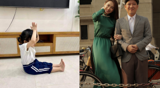 Con gái Trường Giang trổ tài làm 'cô giáo' dạy cả nhà tập thể dục, nhìn động tác mà 'cưng muốn xỉu'