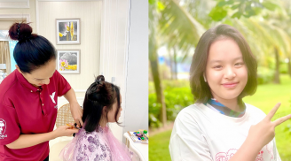 Thúy Hạnh trổ tài 'tân trang' lại nhan sắc cho con gái khi kẹt ở Phú Quốc gần 2 tháng