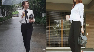 Học hỏi các mỹ nhân châu Á diện combo quần đen + áo trắng sang xịn hết nấc