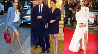 Là Công nương Hoàng Gia, cả Kate và Meghan Markle nhiều lần so kè style khi diện váy xẻ
