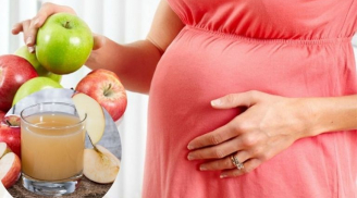 Bà bầu uống một cốc nước ép táo mỗi ngày rất tốt cho sự phát triển của thai nhi