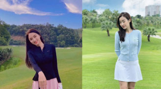 Người đẹp Vbiz trong trang phục đánh golf: Huyền My như đi trình diễn thời trang, Hương Giang như nữ sinh