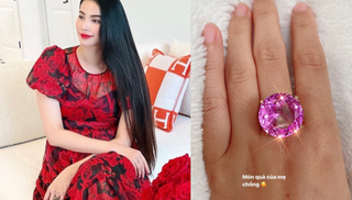 Phạm Hương khoe món quà nhẫn kim cương 'khủng' từ một người đặc biệt không phải chồng