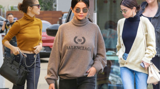 Selena Gomez có loạt công thức diện áo cổ lọ đơn giản mà đẹp hết nấc chị em có thể học hỏi