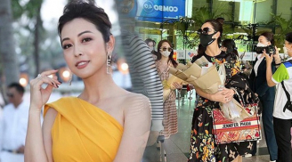 Jennifer Phạm nổi bật tại sân bay với túi hiệu khắc tên chính mình