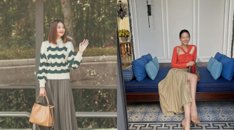 11 cách mix chân váy xếp ly của sao Việt, mặc đẹp từ mùa này sang mùa khác