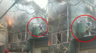 Người đàn ông chân trần lao vào ngôi nhà đang cháy dữ dội cứu bé gái bị mắc kẹt