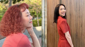 Thu Trang 'chơi lớn' đổi style tóc xoăn xù mì màu đỏ rực rỡ để ăn Tết