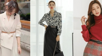 Học nhanh mấy tips dùng thắt lưng dưới đây, chị em tha hồ lên đồ sang chảnh
