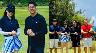 Matt Liu hạnh phúc khoe Hương Giang đạt giải sau 1 năm luyện tập chơi golf