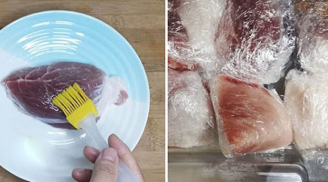 Thịt lợn mua về mang bỏ tủ đá luôn là sai, làm thêm 1 bước để thịt tươi, mọng, không khô
