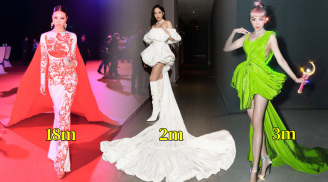 Điểm danh những mẫu váy dài quét đất của sao Việt: Diệu Nhi diện thiết kế 2 mét