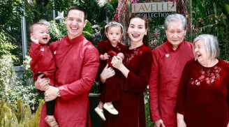 Hà Hồ tiết lộ món quà đầy độ tinh tế của bố mẹ Kim Lý dành cho hai cháu song sinh