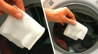 Bỏ 1 tờ khăn ướt vào máy giặt:  Có công dụng tuyệt vời nhưng nhiều người chưa biết