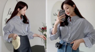Kiểu áo sơ mi giúp chị em biến hình thon gọn lại ghi điểm thanh lịch