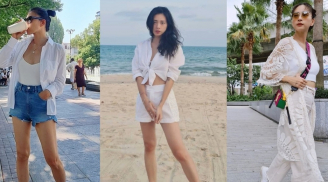Ngô Thanh Vân ở tuổi 43 hack tuổi cực khéo với với style toàn đồ màu trắng