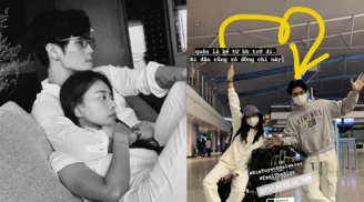 Ngô Thanh Vân khoe ảnh bên vị hôn phu tại sân bay, tuyên bố sẽ 'dính như sam' kể từ bây giờ