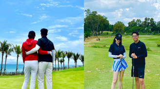 Hương Giang - Matt Liu check in trên sân golf ngày nghỉ lễ, cử chỉ tình tứ như vợ chồng son
