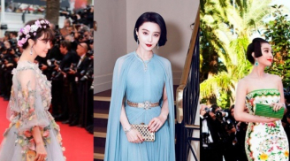 Phạm Băng Băng trên thảm đỏ Cannes lộng lẫy như nữ hoàng nhưng cũng không thiếu lúc mặc 'sến sẩm'
