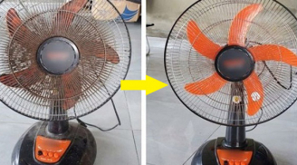 Cách làm sạch quạt điện không cần tháo khung cực tiết kiệm thời gian, chỉ 10 phút là sạch bong như mới