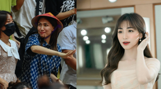 Hòa Minzy khiến fan thích thú với màn 'múa quạt' trên khán đài để cổ vũ cho đội tuyển bóng rổ Việt Nam