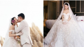 Minh Hằng khoe loạt ảnh sau đám cưới, tiết lộ cảm xúc của ông xã khi nhìn thấy vợ diện váy cô dâu