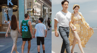 Hồ Ngọc Hà và Kim Lý dắt Subeo đi dạo phố, nắm tay nhau đầy mùi mẫn