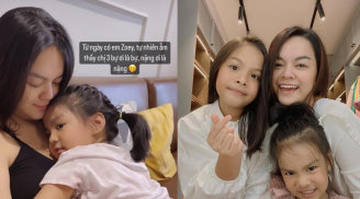 Phạm Quỳnh Anh xúc động với hành động của hai cô con gái khi bị cúm