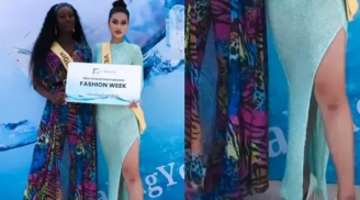 Hoa hậu Thiên Ân lộ bàn chân thâm đen tại Miss Grand 2022, lý do đằng sau khiến ai cũng xót xa
