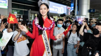 Bảo Ngọc trở về nước sau khi đăng quang Miss Intercontinental 2022, được fan vây kín chào đón