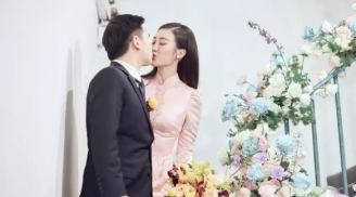 Những hình ảnh đầu tiên của Đỗ Mỹ Linh trong lễ đón dâu, cô dâu chú rể khóa môi ngọt ngào
