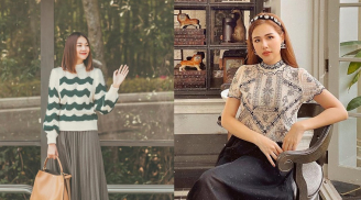 Học hỏi 12 cách mix chân váy midi từ sao Việt để mặc đẹp mọi lúc mọi nơi