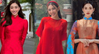 Chưa đến Tết nhưng dàn mỹ nhân Việt đã thi nhau xúng xính đủ kiểu áo dài khoe vẻ đẹp nàng thơ