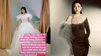 Cát Phượng chính thức lên tiếng về hình ảnh mặc váy cưới gây xôn xao mạng xã hội