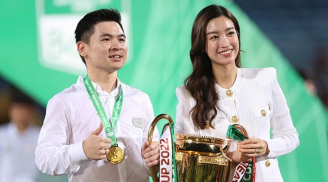 Đỗ Mỹ Linh chúc mừng ông xã theo cách đặc biệt sau khi Hà Nội FC chiến thắng tại mùa giải 2022