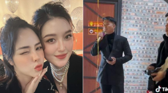 Dự tiệc sinh nhật đồng nghiệp, Huỳnh Anh lại tranh thủ hát tỏ tình với bạn gái hơn tuổi