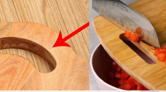 Vì sao trên thớt luôn có 1 lỗ khuyết: Nhiều người không biết công dụng thật sự của nó, tưởng chỉ để trang trí