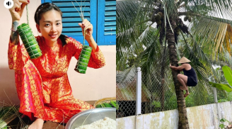 Ngô Thanh Vân hóa cô Thắm về quê, Huy Trần gây cười với cảnh leo cây dừa cực hài