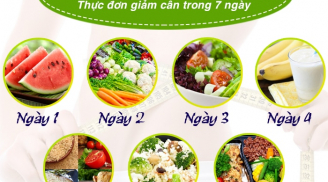 Bật mí thực đơn giảm 5 kg trong 1 tuần nhanh 'cấp tốc'