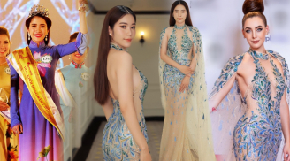 Nam Em đụng độ váy áo với Miss Universe 2005, thần thái và khí chất không hề lép vế