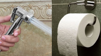 Đi vệ sinh nên dùng vòi xịt hay giấy sẽ tốt hơn? Hơn 90% người trả lời sai